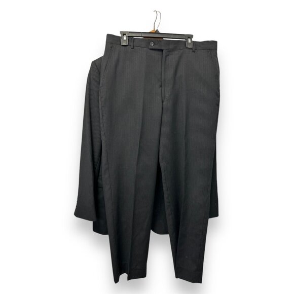 J. Ferrar Mens 2-Piece Pinstripe Wool Suit Jacket & Pants Size 44L - Picture 7 of 12